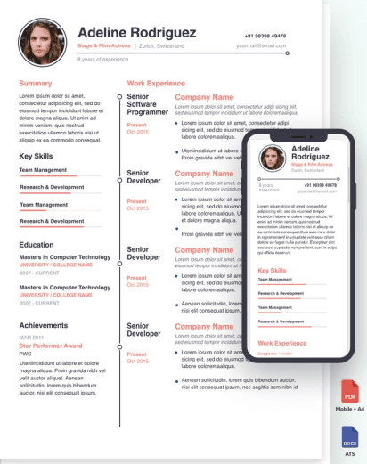 CV template one