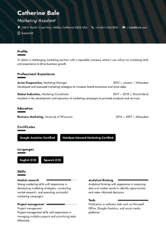 Black Pattern template preview