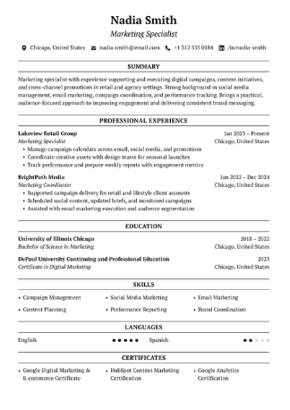 Corporate template preview