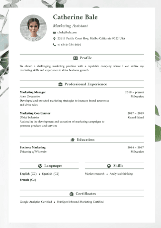 Flower template preview