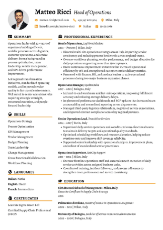 Saffron Line template preview